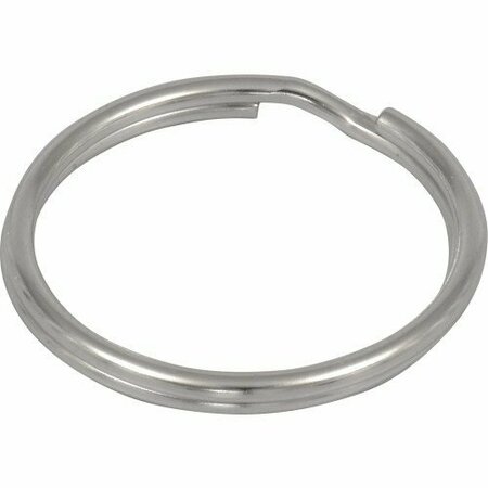 HILLMAN 1 in. D Tempered Steel Silver Split Rings/Cable Rings Key Ring, 50PK 703514